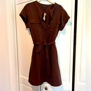 NWT Banana Republic Factory cargo shirt dress with tie.